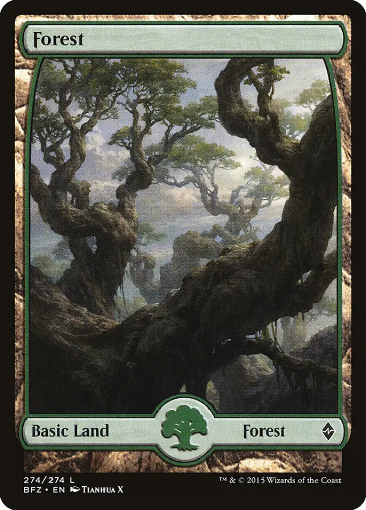 Forest (274) (Full Art) [Battle for Zendikar] - MTG Single
