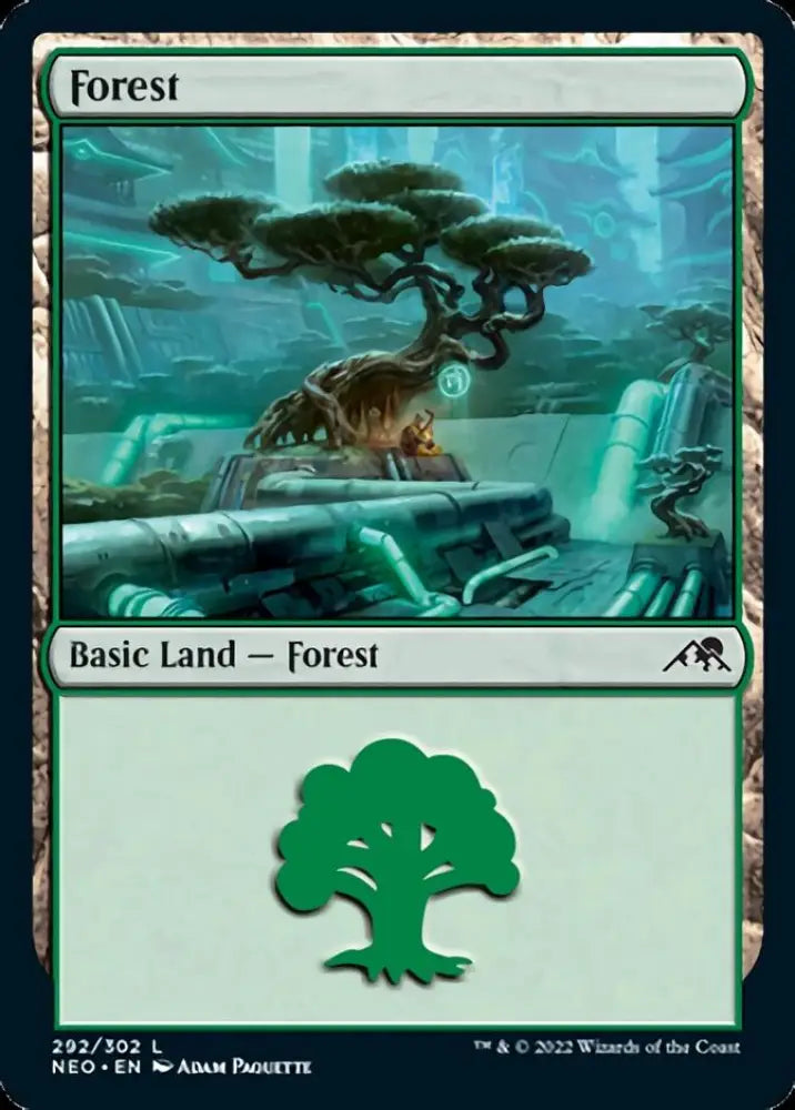 Forest (292) [Kamigawa: Neon Dynasty] - MTG Single