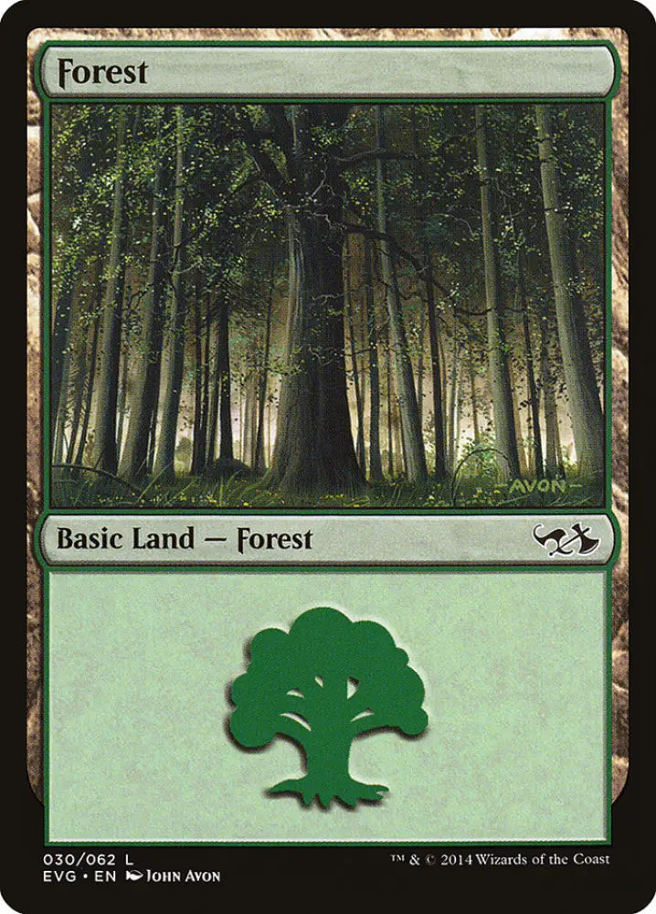 Forest (30) (Elves vs. Goblins) [Duel Decks Anthology] - MTG Single