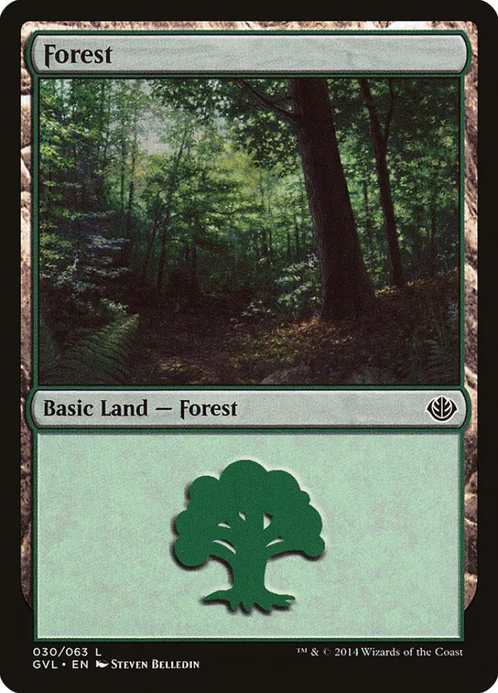 Forest (30) (Garruk vs. Liliana) [Duel Decks Anthology] - MTG Single