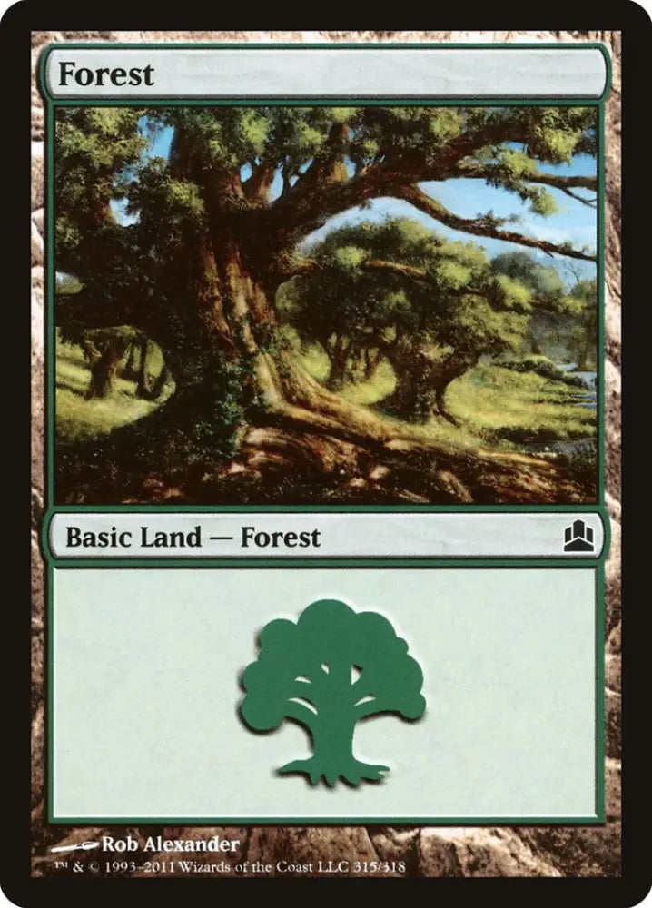 Forest (315) [Commander 2011] - MTG Single