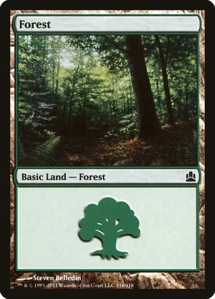 Forest (316) [Commander 2011] - MTG Single