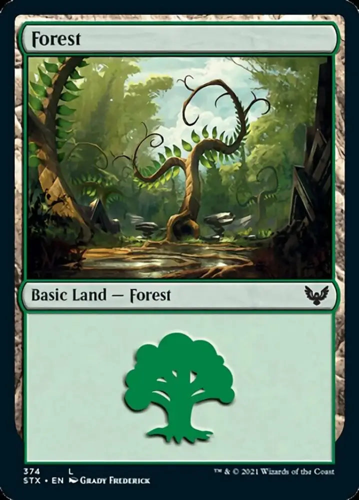 Forest (374) [Strixhaven: School of Mages] - MTG Single