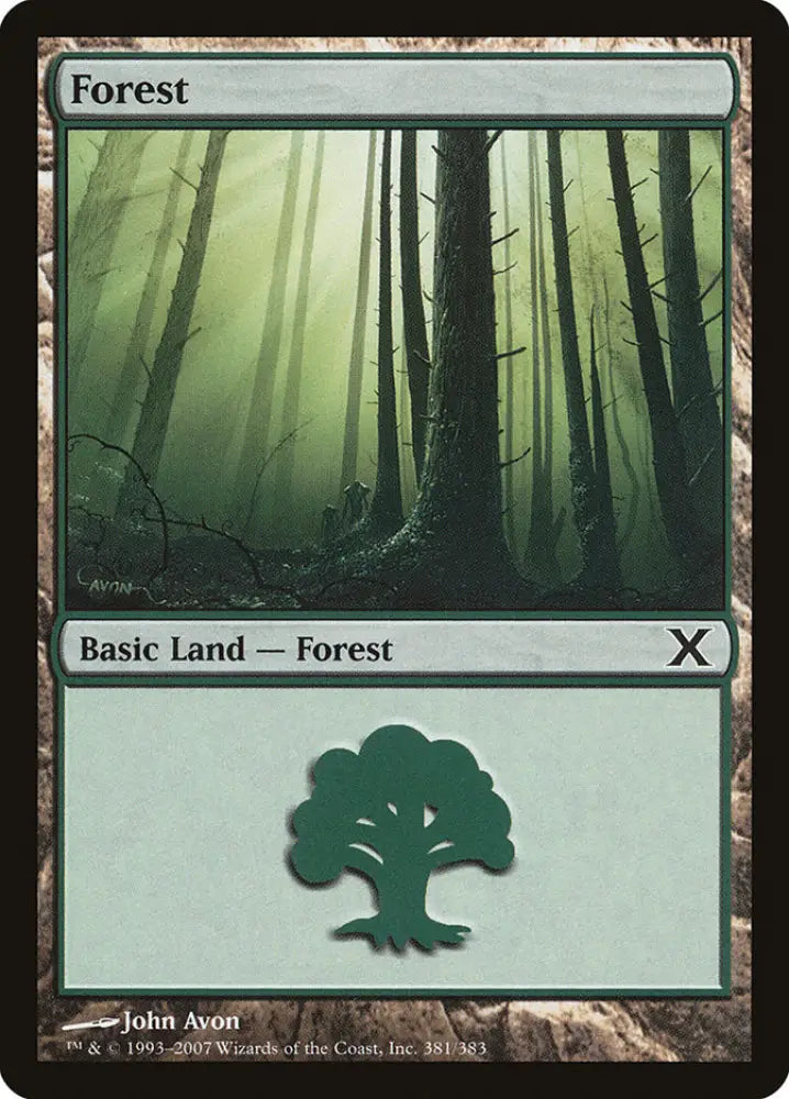 Forest (381) [Tenth Edition] - MTG Single