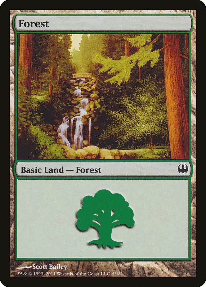 Forest (43) [Duel Decks: Knights vs. Dragons] - MTG Single