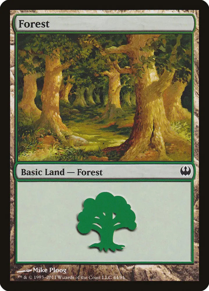 Forest (44) [Duel Decks: Knights vs. Dragons] - MTG Single