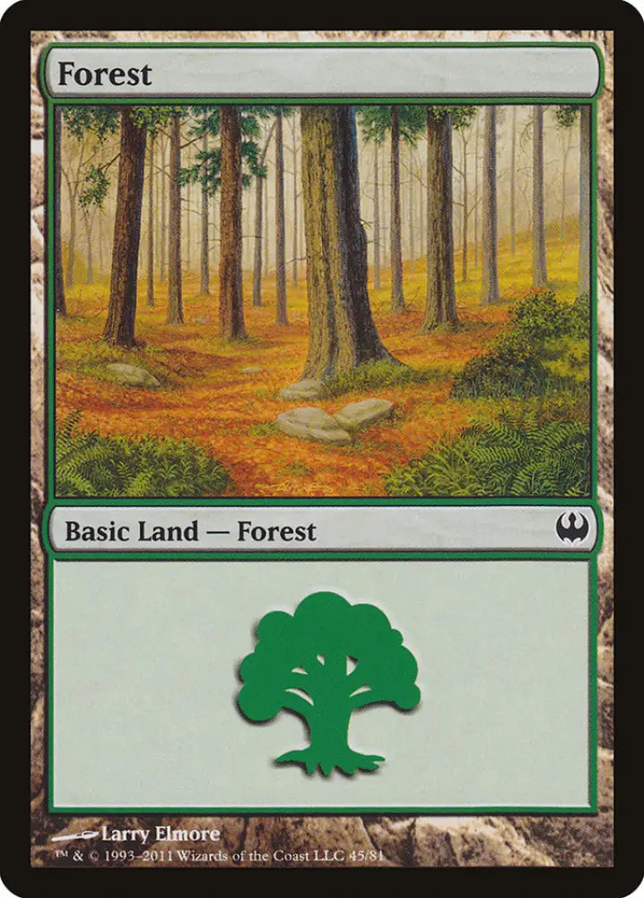 Forest (45) [Duel Decks: Knights vs. Dragons] - MTG Single