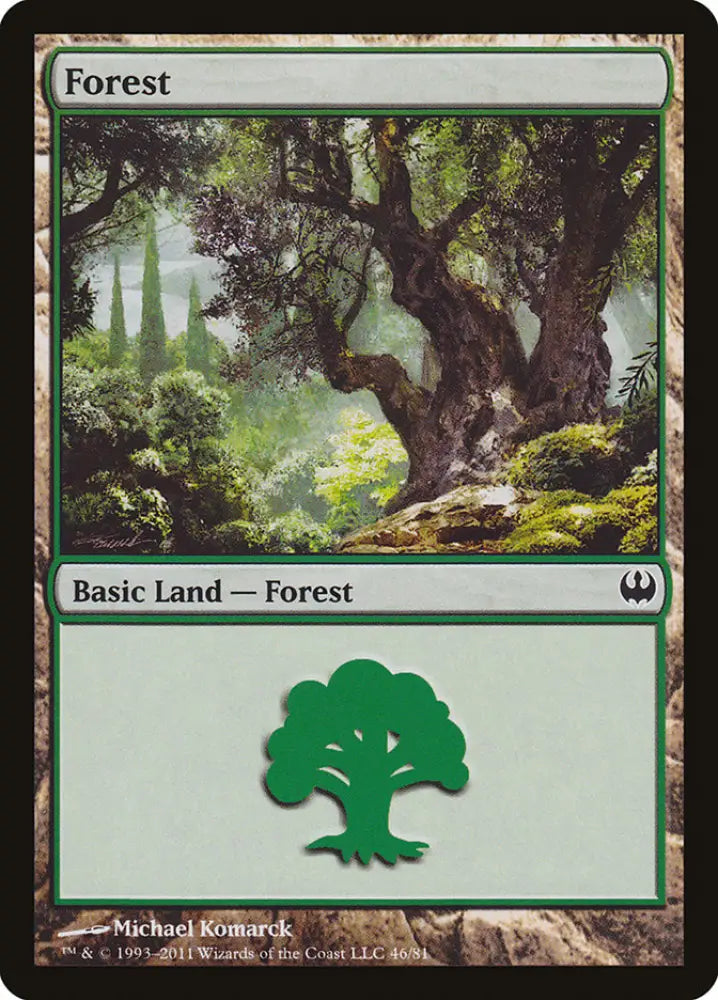 Forest (46) [Duel Decks: Knights vs. Dragons] - MTG Single