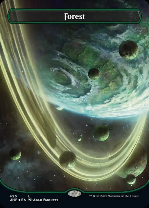 Forest (495) (Orbital Space-ic Land) (Galaxy Foil) [Unfinity] - MTG Single