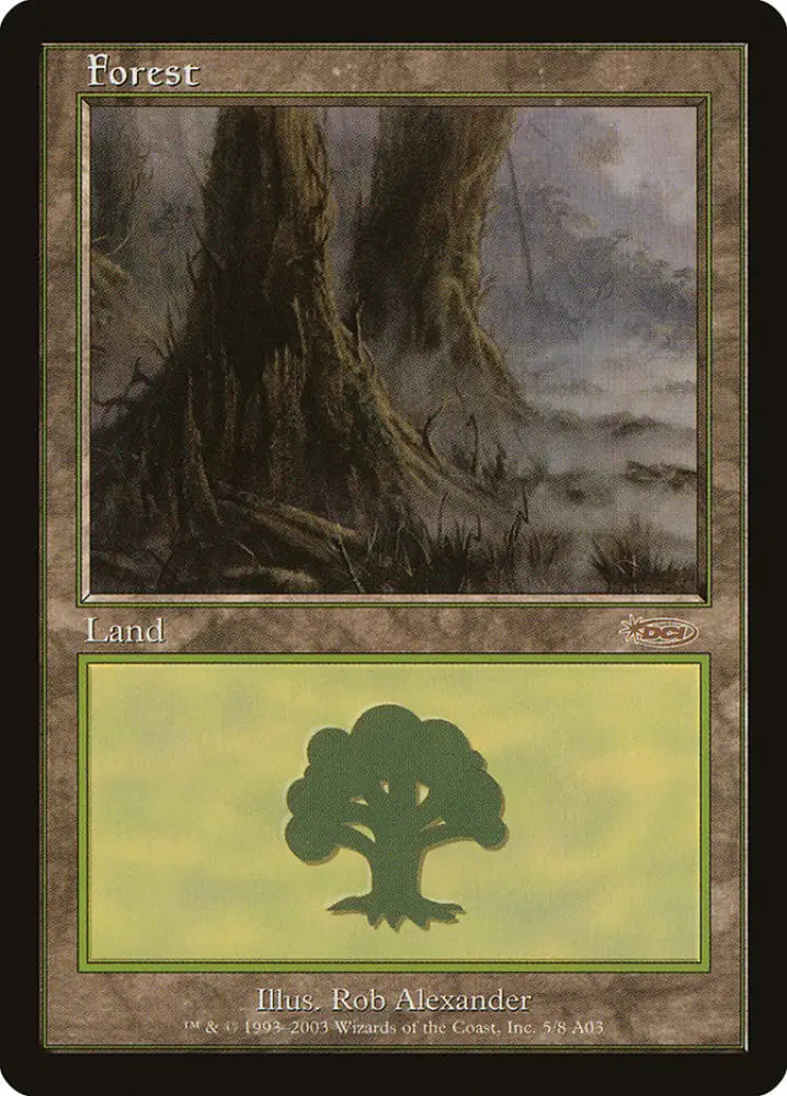 Forest (5) [Arena League 2003] - MTG Single