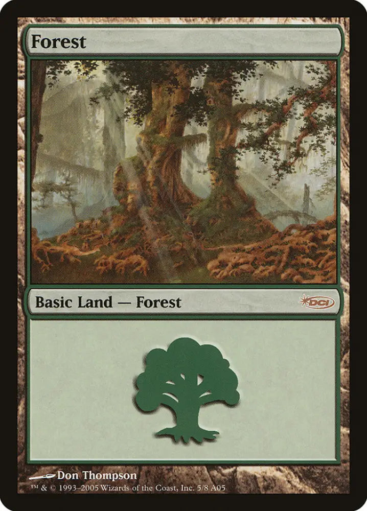 Forest (5) [Arena League 2005] - MTG Single