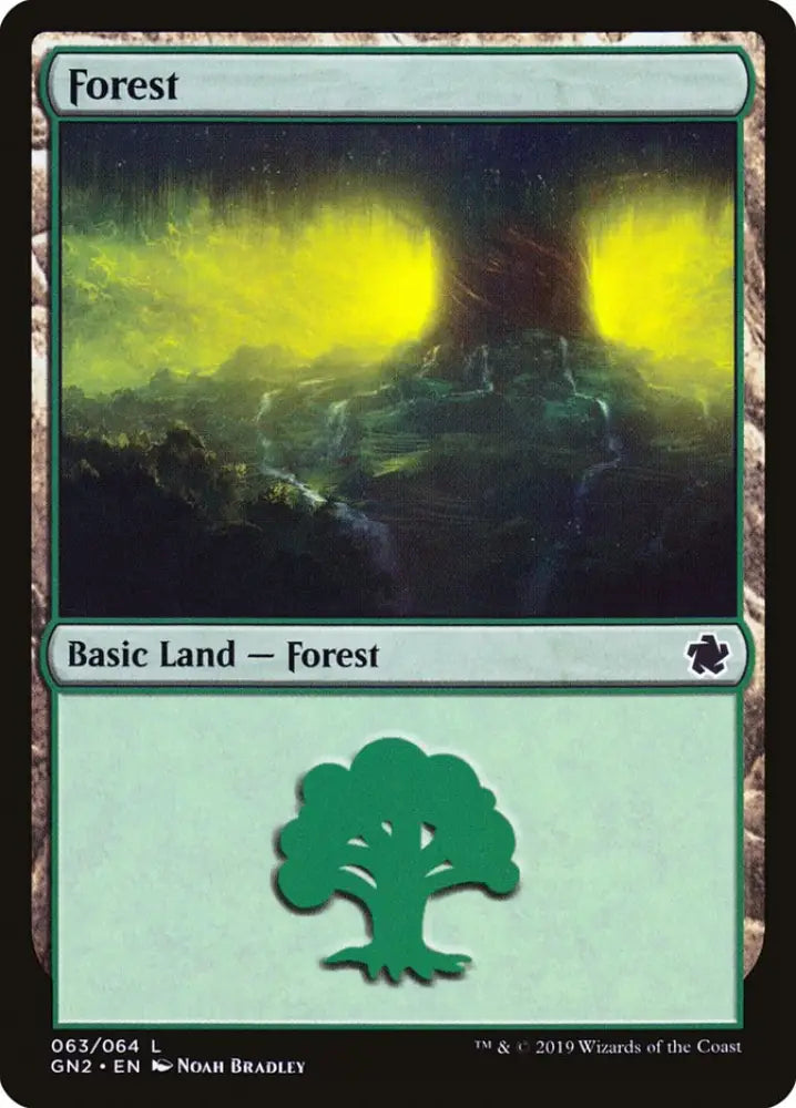 Forest (63) [Game Night 2019] - MTG Single