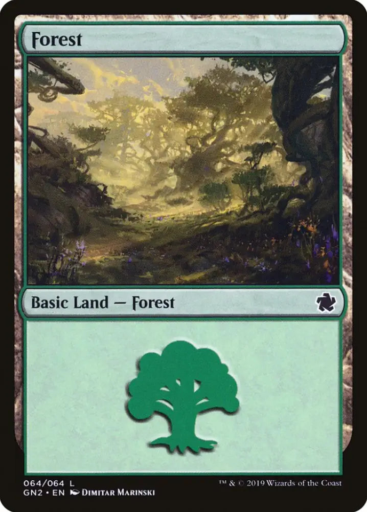 Forest (64) [Game Night 2019] - MTG Single