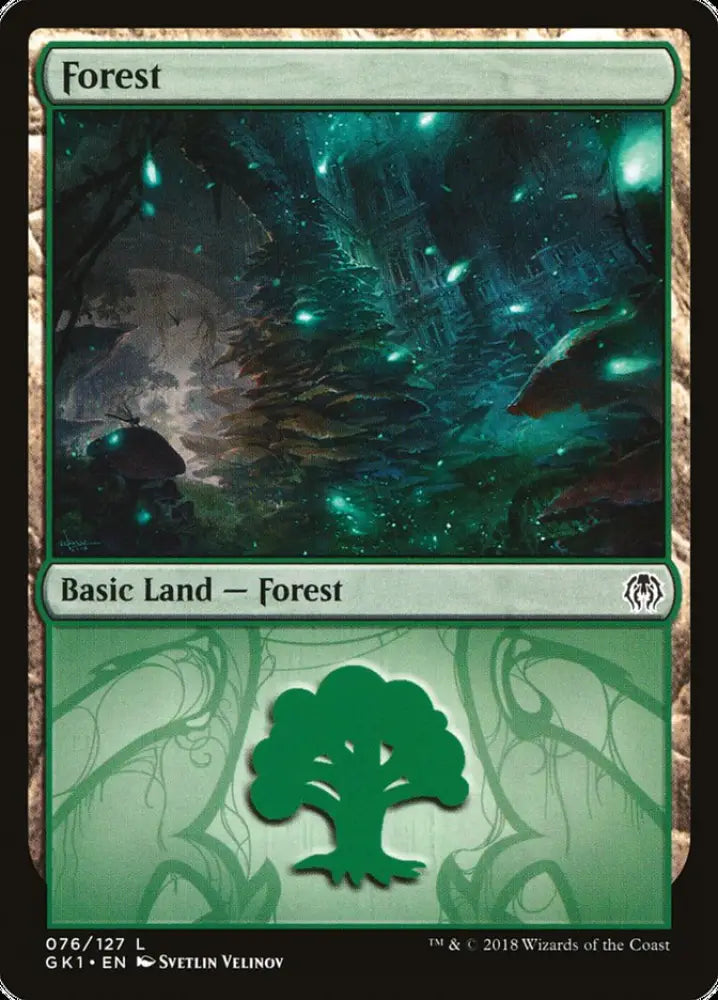 Forest (76) [Guilds of Ravnica Guild Kit] - MTG Single