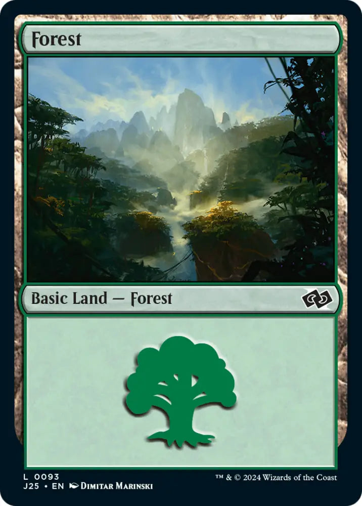 Forest (93) [Foundations Jumpstart] - MTG Single