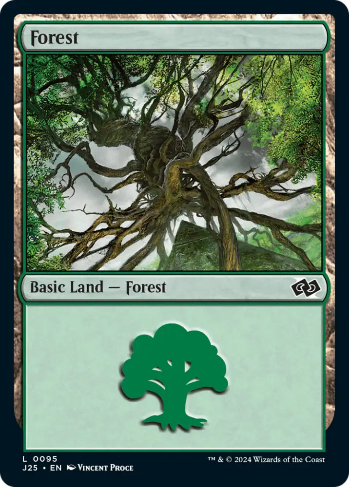 Forest (95) [Foundations Jumpstart] - MTG Single