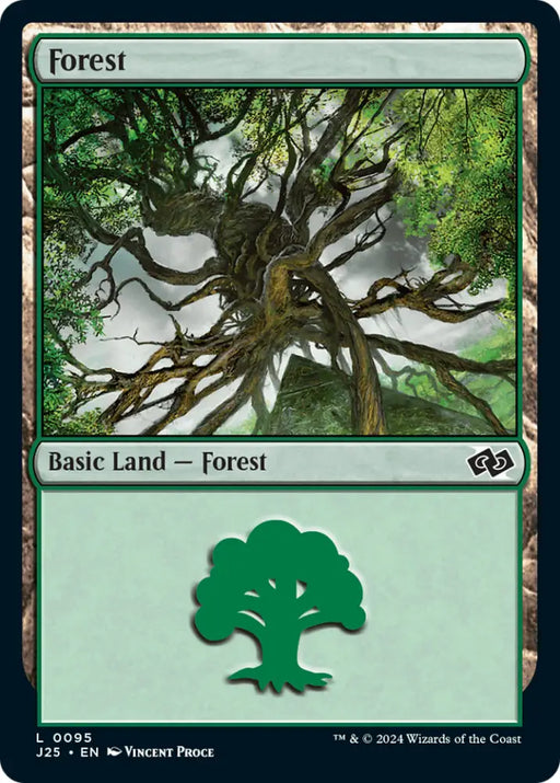Forest (95) [Foundations Jumpstart] - MTG Single
