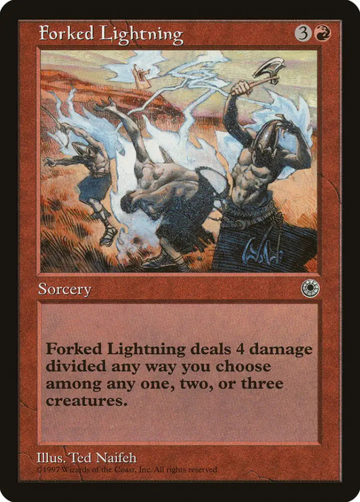 Forked Lightning [Portal] - MTG Single