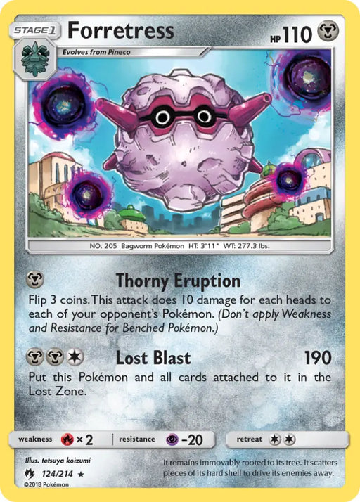Forretress (124/214) [Sun & Moon: Lost Thunder] - Pokemon Single