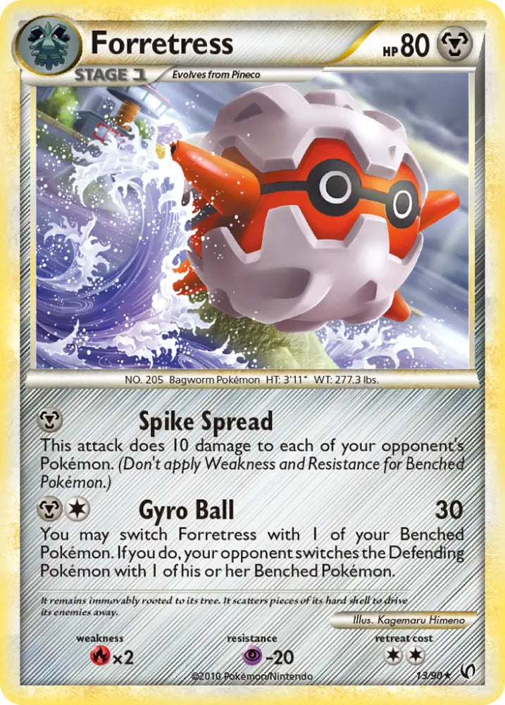 Forretress (13/90) [HeartGold & SoulSilver: Undaunted] - Pokemon Single