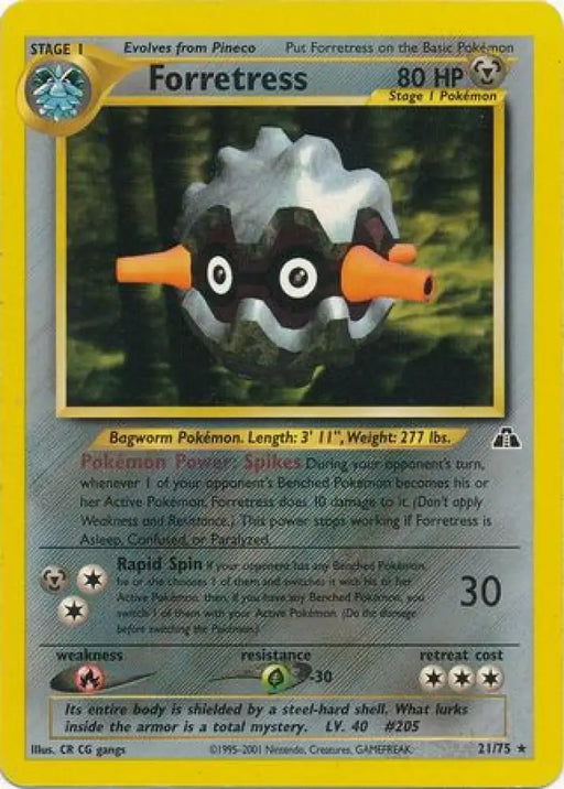Forretress (21/75) [Neo Discovery Unlimited] - Pokemon Single