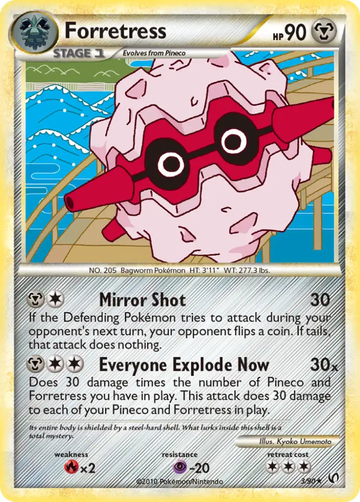 Forretress (3/90) [HeartGold & SoulSilver: Undaunted] - Pokemon Single