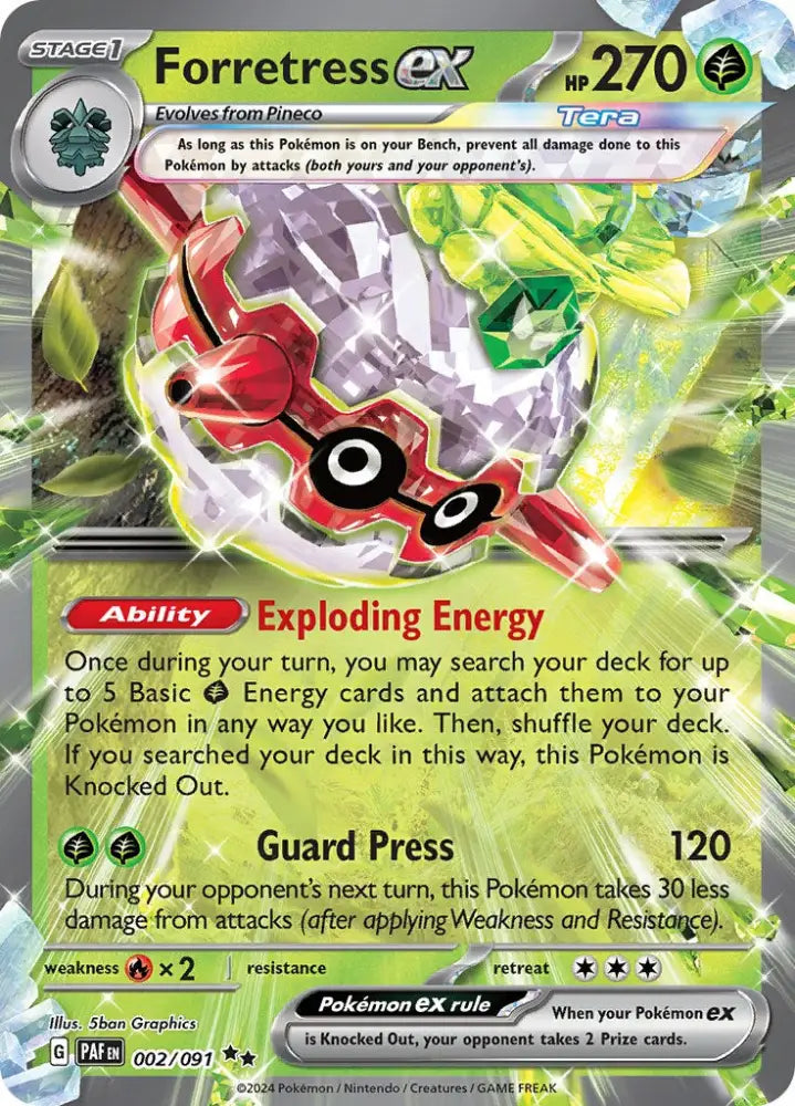 Forretress ex (002/091) [Scarlet & Violet: Paldean Fates] - Pokemon Single