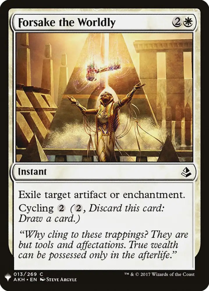 Forsake the Worldly [Mystery Booster] - MTG Single