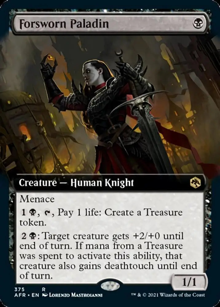 Forsworn Paladin (Extended Art) [Dungeons & Dragons: Adventures in the Forgotten Realms] - MTG Single