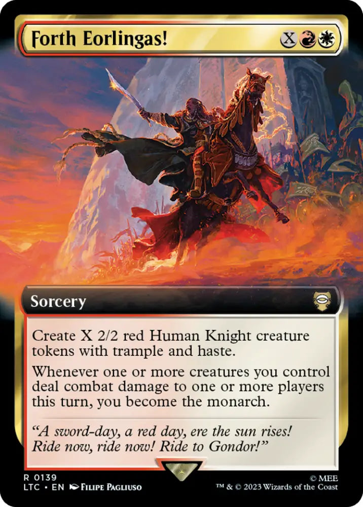 Forth Eorlingas! (Extended Art) [The Lord of the Rings: Tales of Middle-Earth Commander] - MTG Single