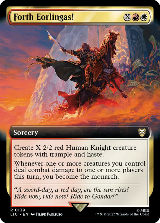 Forth Eorlingas! (Extended Art) [The Lord of the Rings: Tales of Middle-Earth Commander] - MTG Single