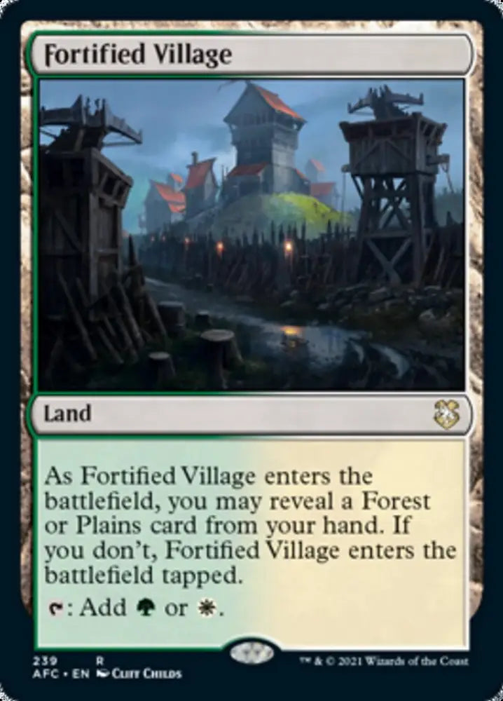 Fortified Village [Dungeons & Dragons: Adventures in the Forgotten Realms Commander] - MTG Single