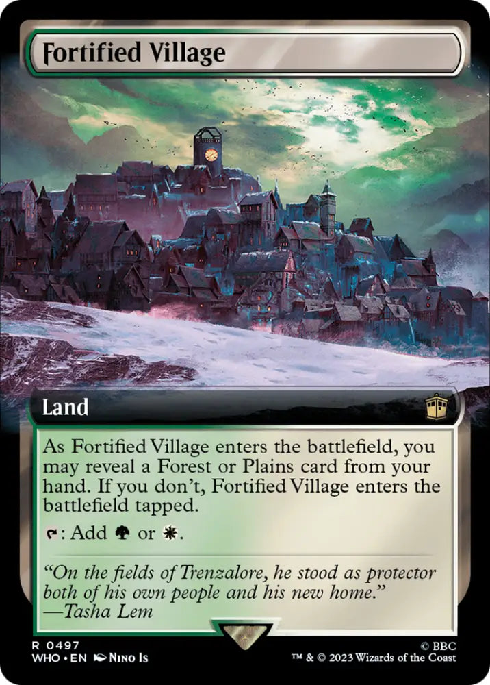 Fortified Village (Extended Art) [Doctor Who] - MTG Single