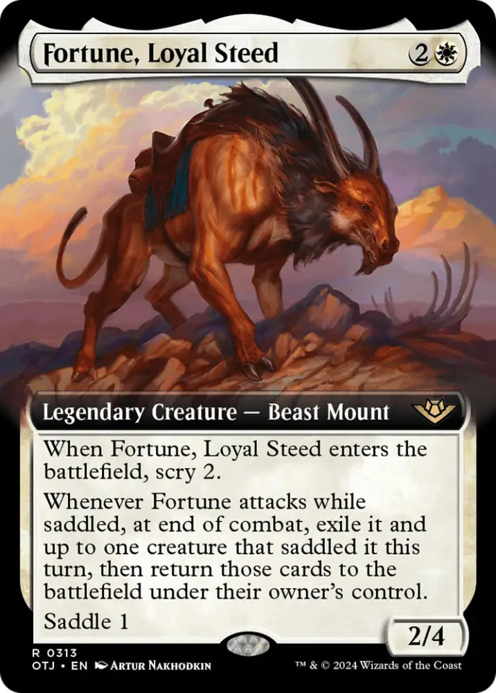 Fortune Loyal Steed (Extended Art) [Outlaws of Thunder Junction] - MTG Single