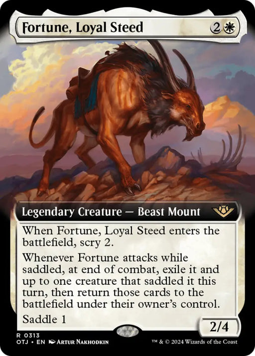 Fortune Loyal Steed (Extended Art) [Outlaws of Thunder Junction] - MTG Single