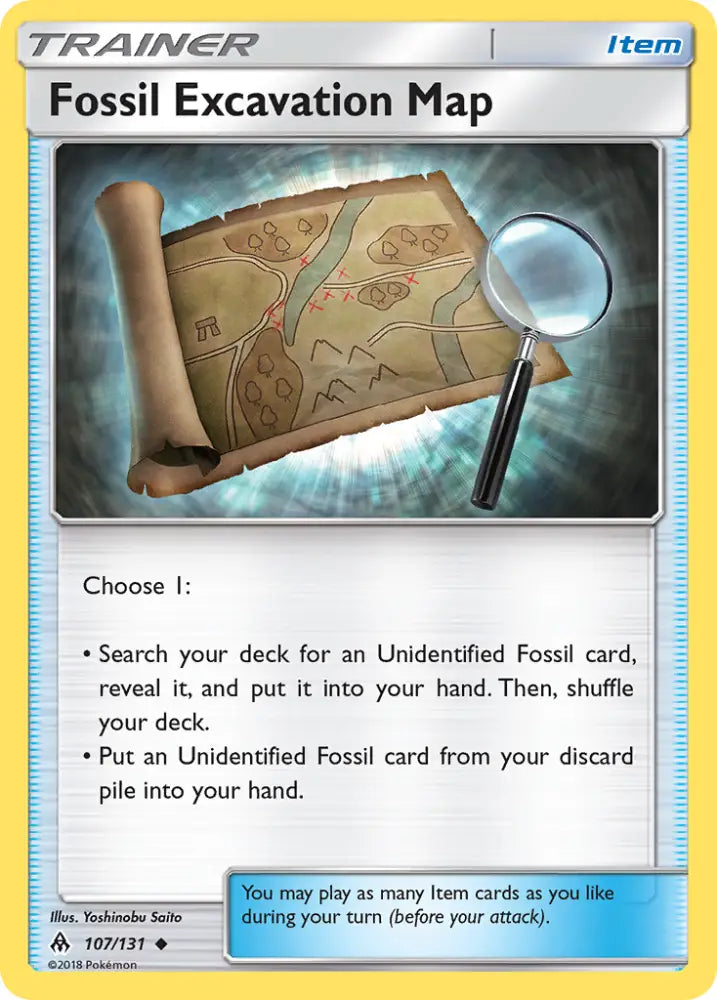 Fossil Excavation Map (107/131) [Sun & Moon: Forbidden Light] - Pokemon Single