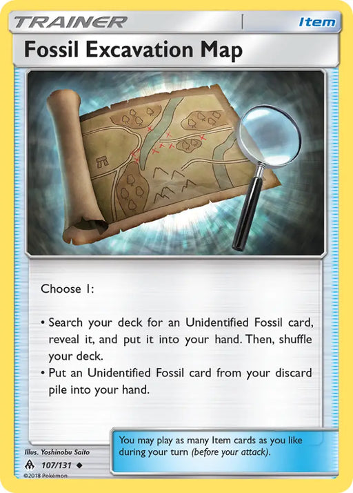 Fossil Excavation Map (107/131) [Sun & Moon: Forbidden Light] - Pokemon Single