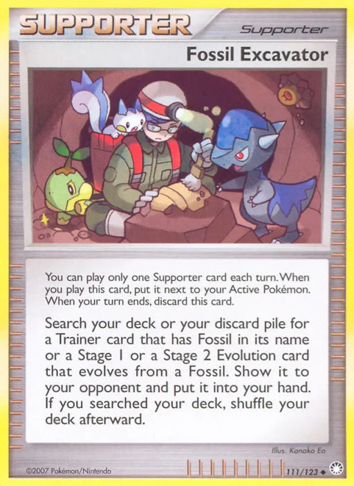 Fossil Excavator (111/123) [Diamond & Pearl: Mysterious Treasures] - Pokemon Single