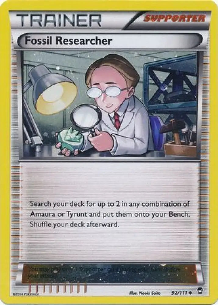 Fossil Researcher (92/111) (Cosmos Holo) [XY: Furious Fists] - Pokemon Single