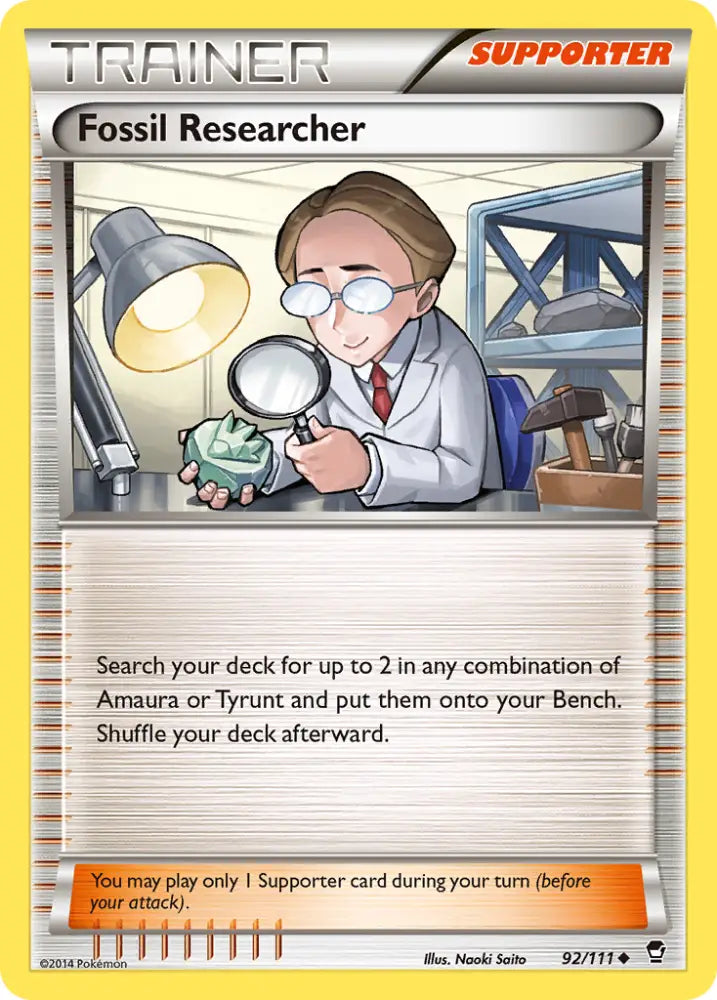 Fossil Researcher (92/111) [XY: Furious Fists] - Pokemon Single