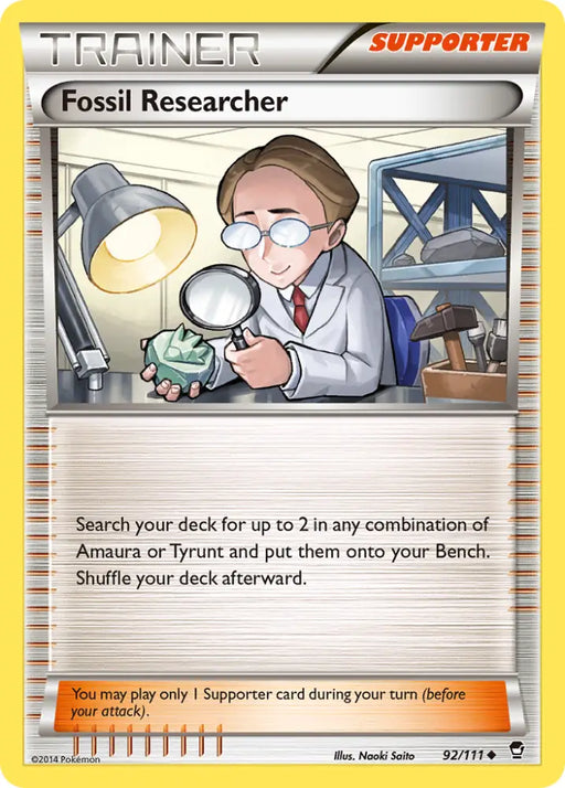Fossil Researcher (92/111) [XY: Furious Fists] - Pokemon Single