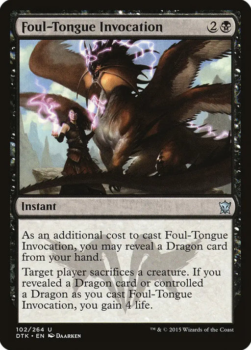 Foul-Tongue Invocation [Dragons of Tarkir] - MTG Single