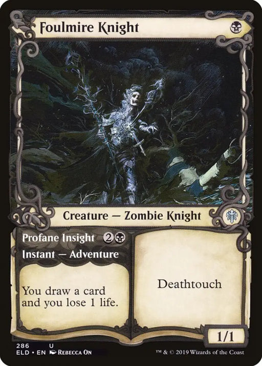 Foulmire Knight // Profane Insight (Showcase) [Throne of Eldraine] - MTG Single