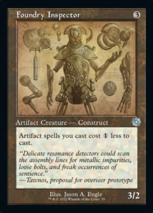 Foundry Inspector (Retro Schematic) [The Brothers’ War Retro Artifacts] - MTG Single