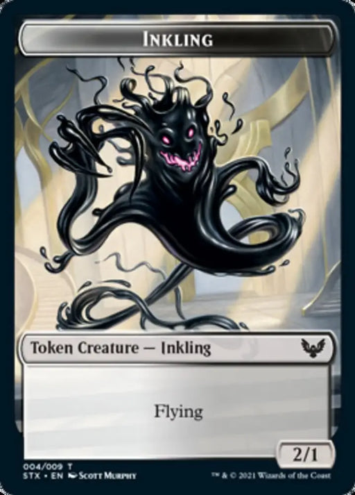 Fractal // Inkling Double-Sided Token [Strixhaven: School of Mages Tokens] - MTG Single