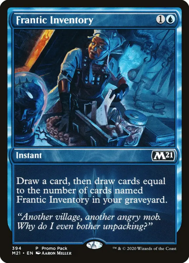 Frantic Inventory (Promo Pack) [Core Set 2021 Promos] - MTG Single