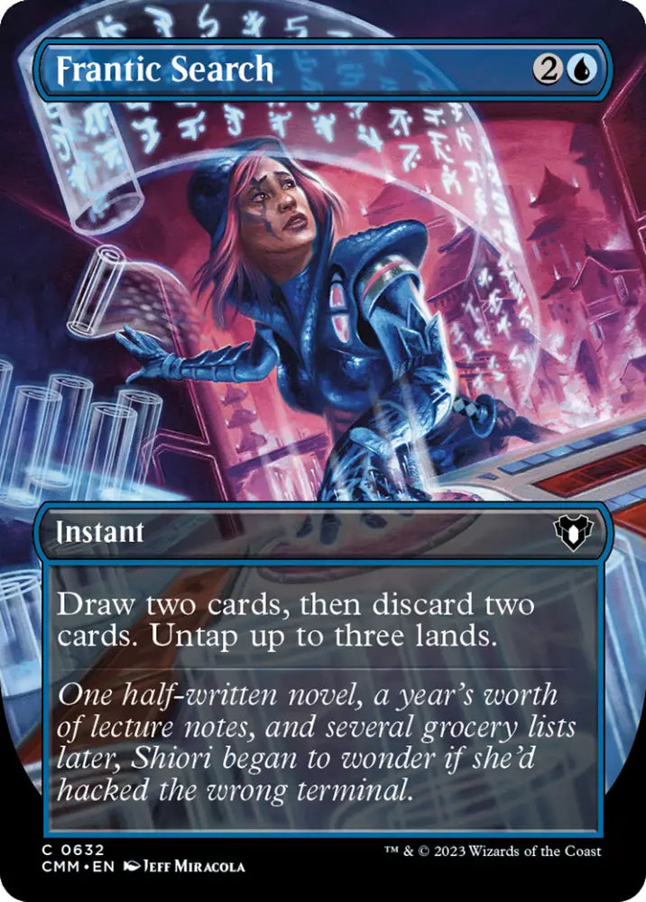 Frantic Search (Borderless Alternate Art) [Commander Masters] - MTG Single