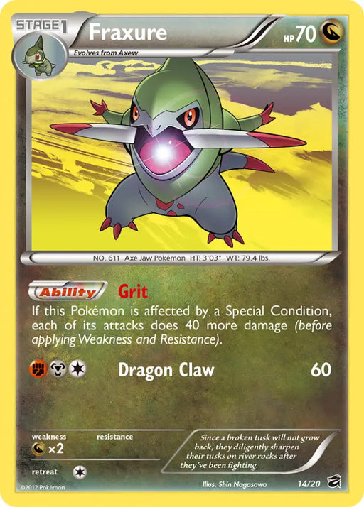 Fraxure (14/20) [Black & White: Dragon Vault] - Pokemon Single
