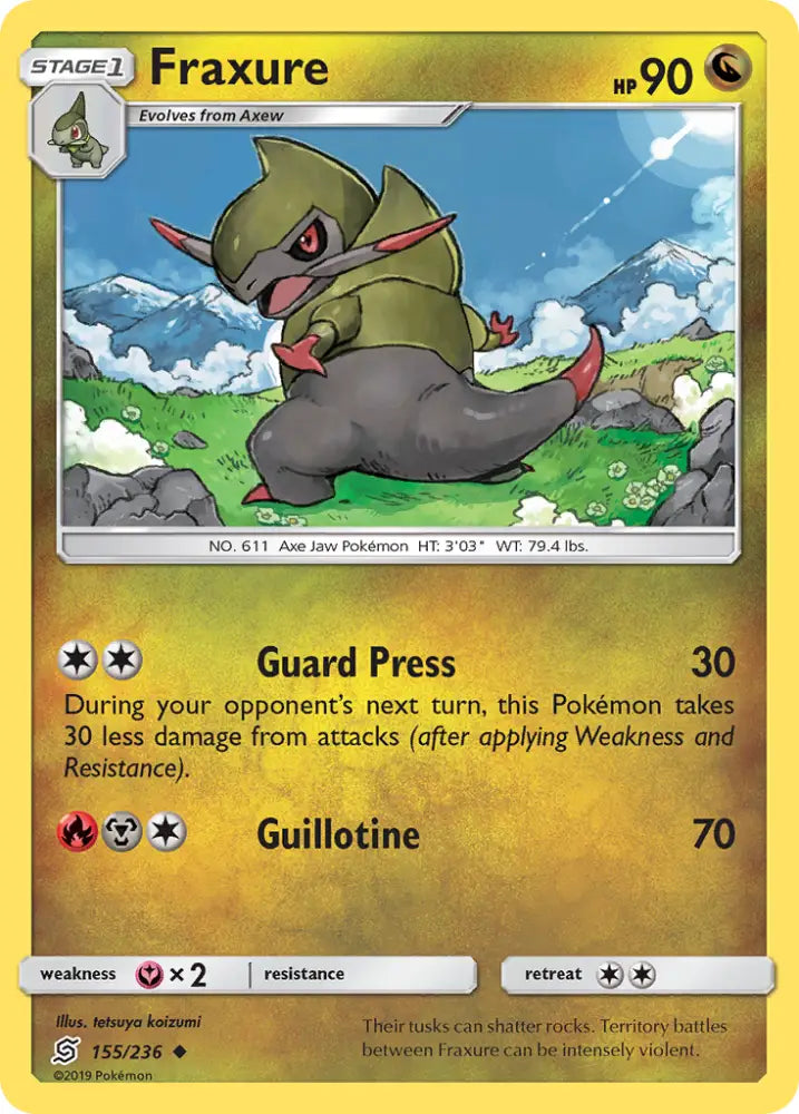 Fraxure (155/236) [Sun & Moon: Unified Minds] - Pokemon Single