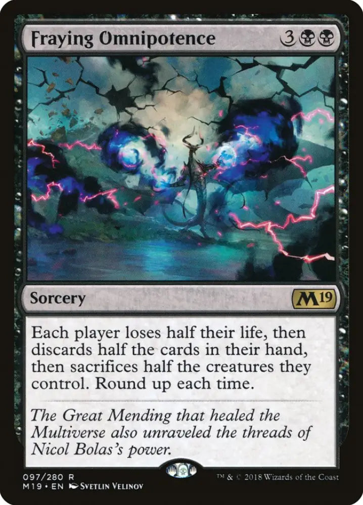 Fraying Omnipotence [Core Set 2019] - MTG Single